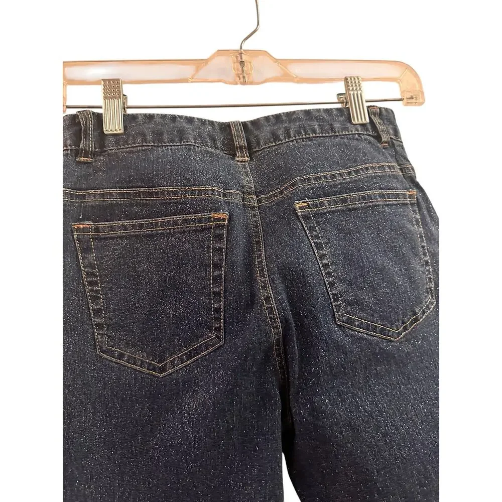 The Children's Place Blue Sparkle Flare Bell Bottom Jeans Girls Sz 12